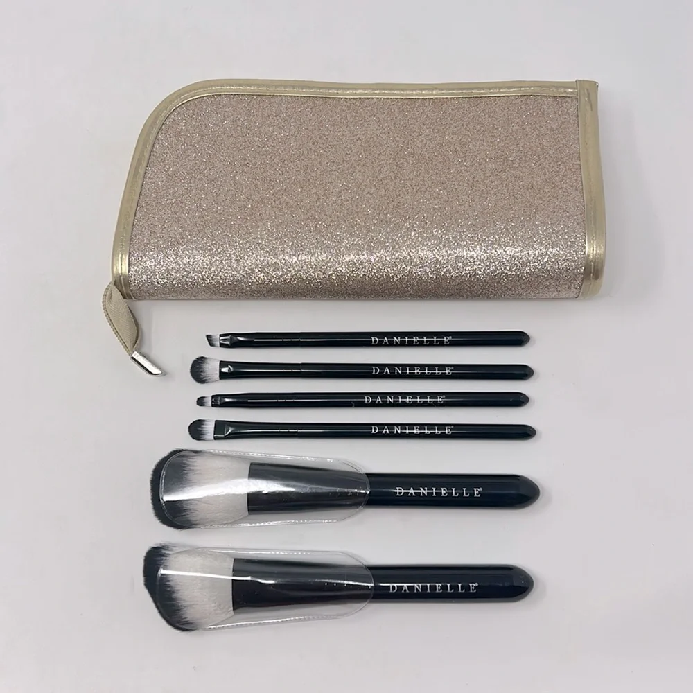 Gold 6-Piece Makeup Brush Set Brand New